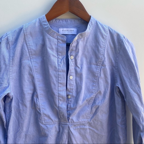 Everlane | The Cotton Poplin Split Neck Popover 8 - Picture 5 of 11